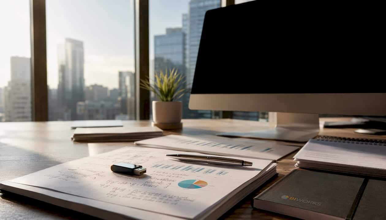 Espace de travail équipé de solutions de sécurité SaaS professionnelles