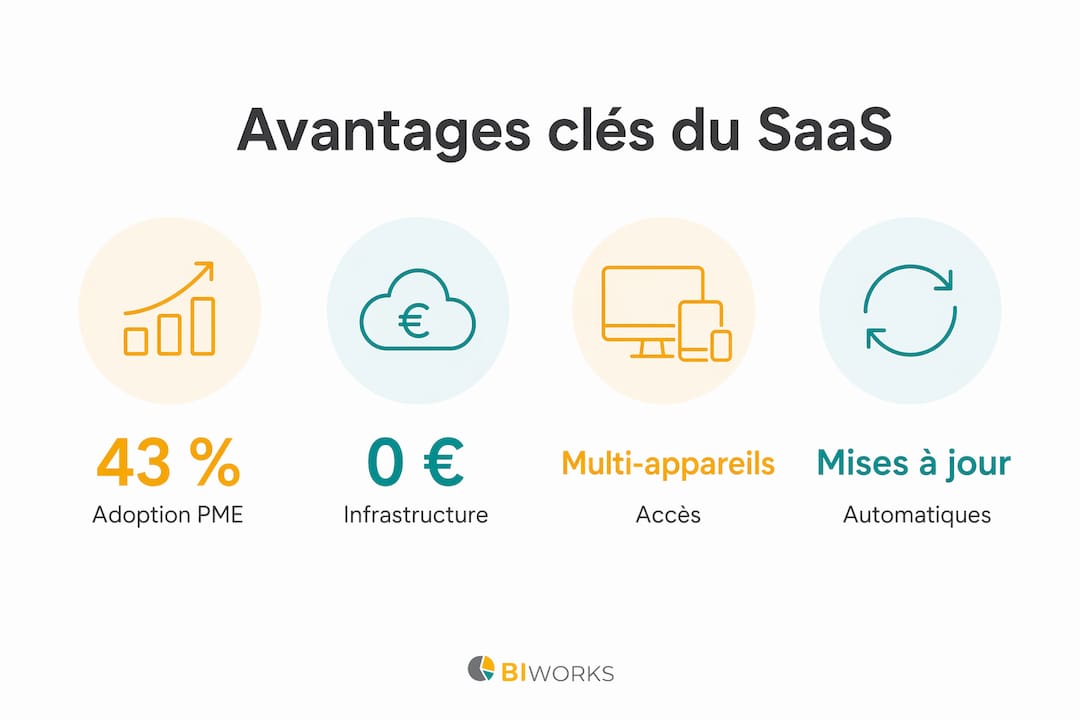 Visuel explicatif : pourquoi adopter le SaaS au sein de votre entreprise ?