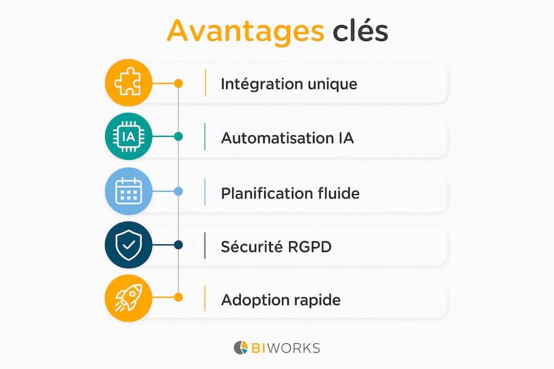 Découvrez en un coup d'œil les principaux atouts de Microsoft Fabric et Power BI grâce à cette infographie.