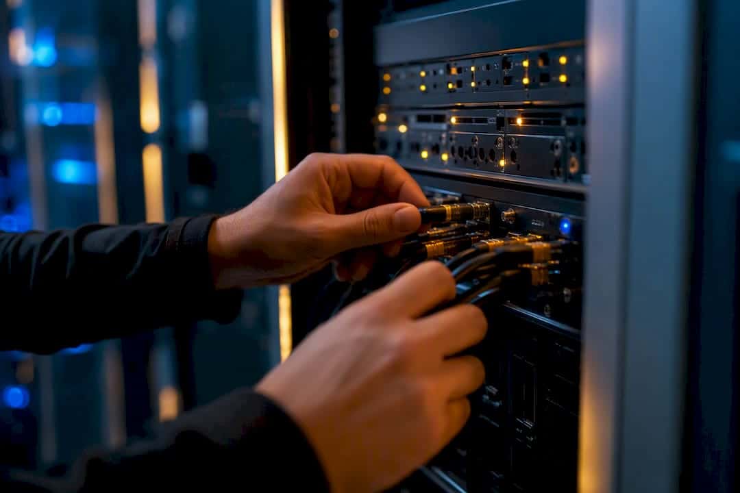 Refresh planifié Power BI : la méthode fiable étape par étape 1 Mains branchant des câbles de données